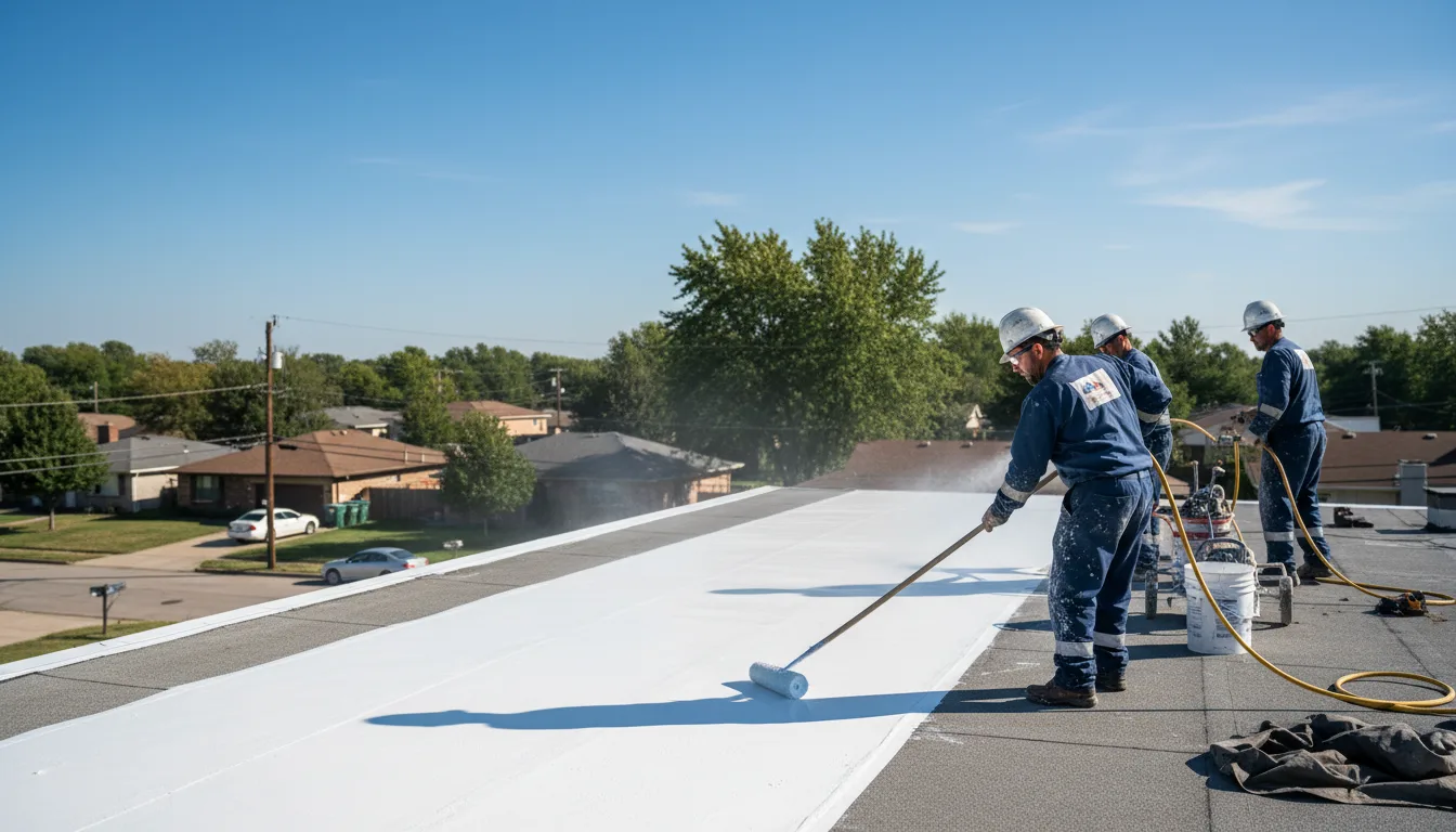 Commercial roof coating in Plevna, MT near me